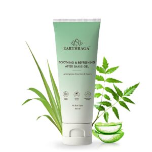 Earthraga Lemongrass After Shave Gel for Men with Fitkari